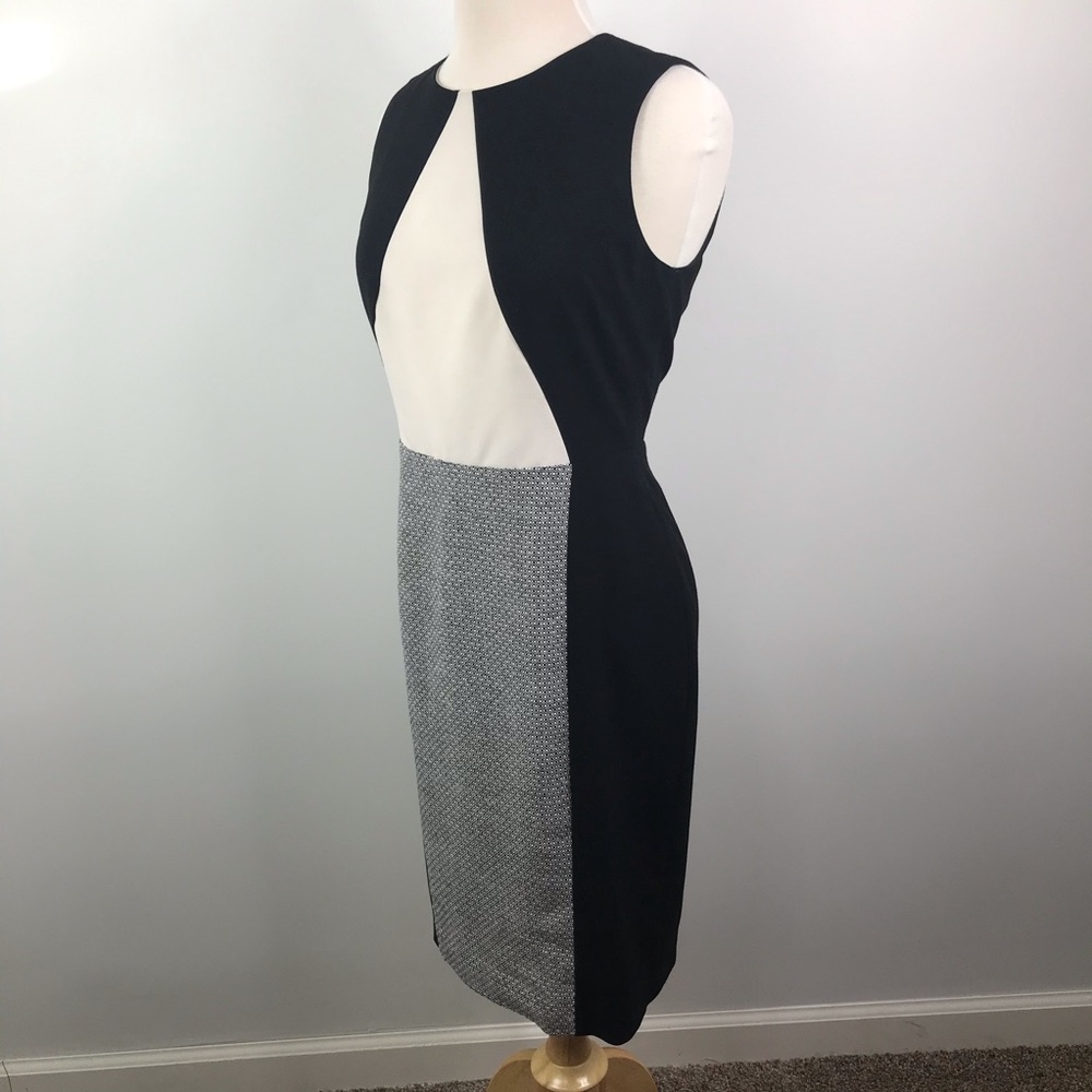 Calvin Klein sleeveless geometric style zip dress - Picture 4 of 8